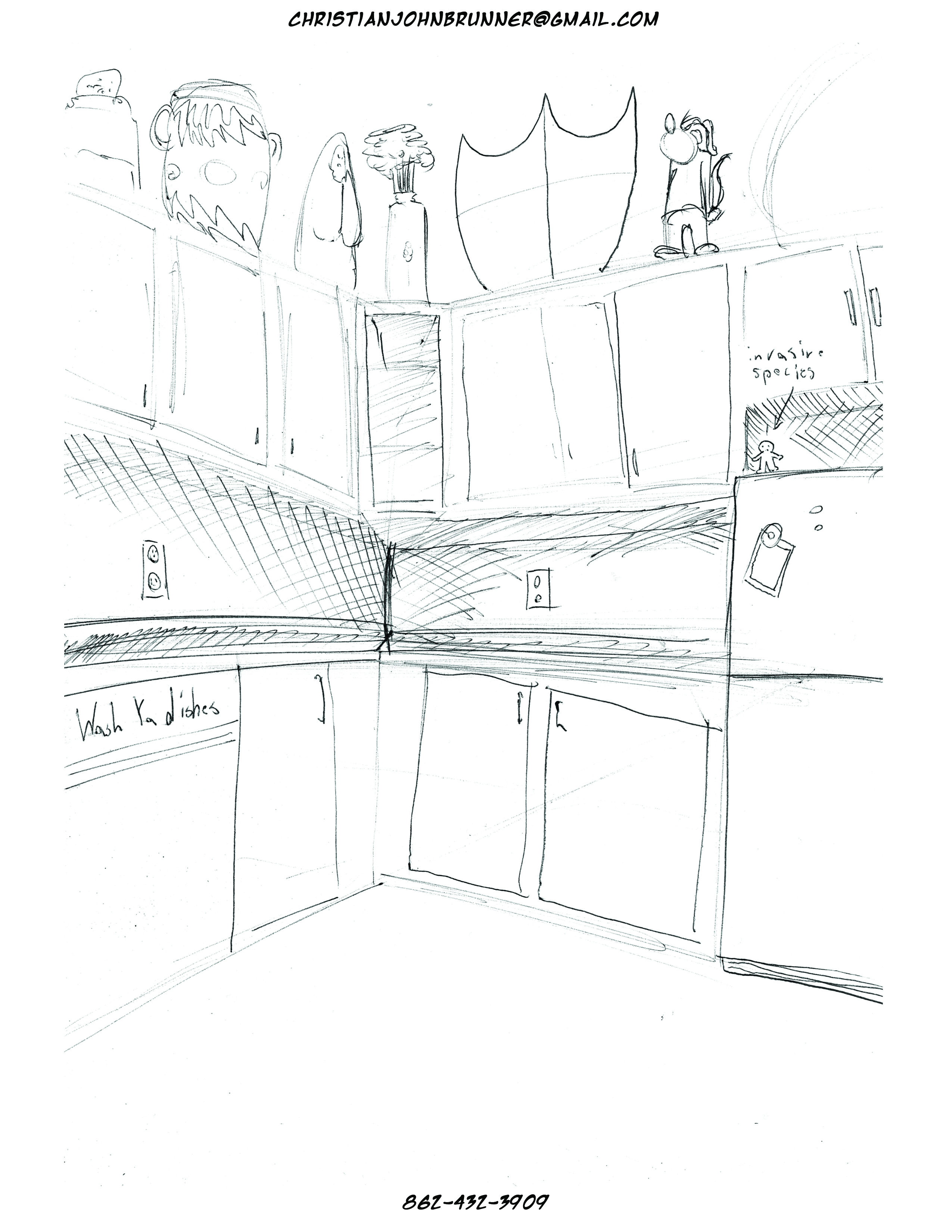 Sketch of a Kitchen